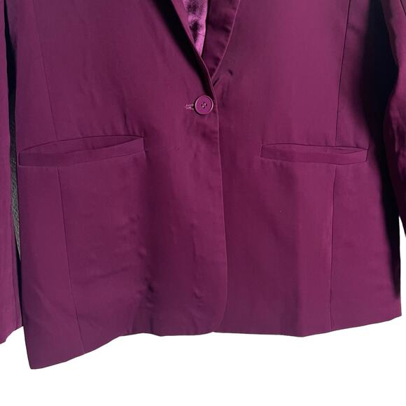Endless Rose Purple Single Breasted Peak Lapel Blazer Jacket Size Large - Picture 8 of 14